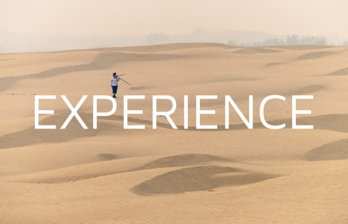 Workshop client walking in the dunes at the Great Sandhills in Saskatchewan